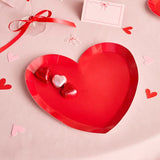 Party Plates Heart, Pastel Red (8pcs/pack)