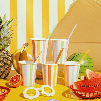 Cups Stripes, 400 ml, assorted (1 pack / 6 pcs.)