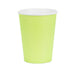 Картонени парти чаши, електриково зелени 250мл (6 бр./оп.)