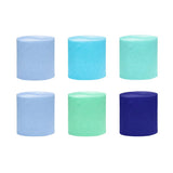 Crepe paper tape set, blue and green 5cm/10m (6 rolls/pack)