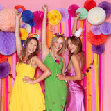 Crepe Paper 5cm/10m, set of 6 pcs., summer colors mix (1 pack / 6 pc.)