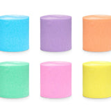 Crepe Paper 5cm/10m, set of 6 pcs., pastel rainbow mix (1 pkt / 6 pc.)