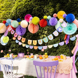Crepe Paper 5cm/10m, set of 6 pcs., pastel rainbow mix (1 pkt / 6 pc.)