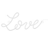 LED неонов надпис „Love“ в бял цвят, идеален за романтична атмосфера и декорация на сватби, годишнини, Свети Валентин и тематични партита, Emotions Factory.
