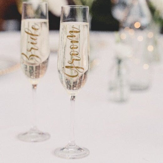 Стикери за чаши за булка и младоженец - Стикери за чаши за сватба