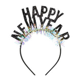 Метална Диадема "Happy New Year" в черен цвят, Emotions Factory