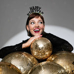 Диадема "Happy New Year" в черен цвят,аксесоари за Нова година, Emotions Factory
