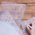 Шаблони с букви и цифри за сватбени табели – комплект 6  шаблона за персонализирана сватбена декорация, Emotions Factory