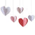 Украса за Деня на Влюбените Свети Валентин - Висящи Сърца в Различни Размери - Висяща Декорация от Сърца