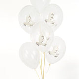Clear balloons with dove design (5 pcs/pack)