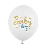 Бял Латексов Балон Baby Boy за посрещане на бебе момче, Emotions Factory