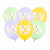 Латексови балони Happy Birthday в микс от цветове с диаметър 30 см, подходящи за рожден ден, 6 броя в опаковка, Emotions Factory