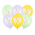 Латексови балони Happy Birthday микс цветове, 30 см (6 бр./оп)