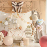 Латексови балони с мишка и цифра 1 в светлосин цвят, размер 30 см, комплект 5 броя, подходящи за украса за първи рожден ден на момченце, Emotionsfactory.bg