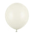 Голям латексов балон, светъл крем пастел, 43см