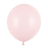 Голям латексов балон, бледо розов пастел, 43см