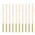 Дълги свещи за торта, бежови (12бр./оп.)