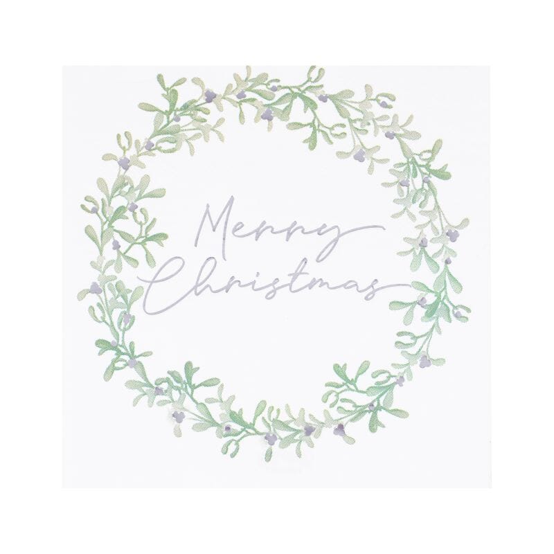 Луксозни Салфетки - Коледни Салфетки Коледен Венец Merry Christmas - emotionsfactory.bg