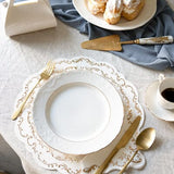Party napkins with gold ornaments (12 pcs/pack)