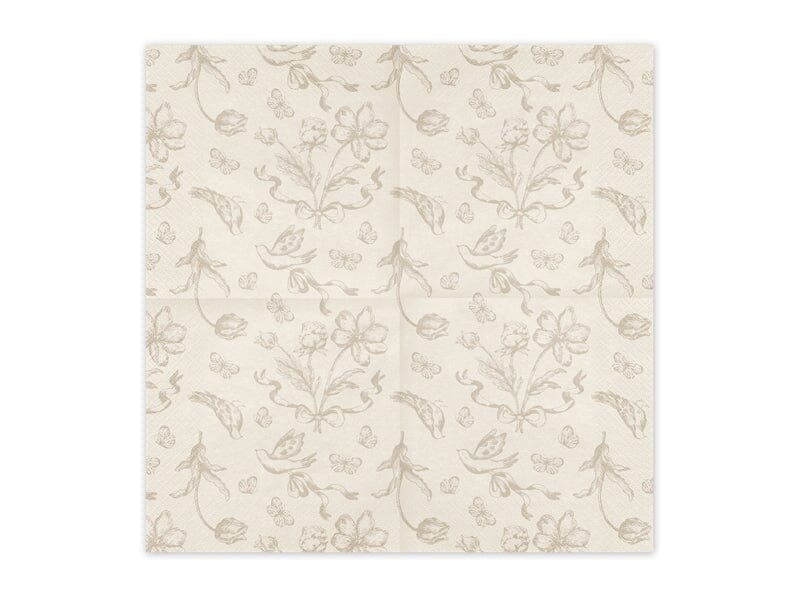 Party napkins with floral motifs (12 pcs/pack)