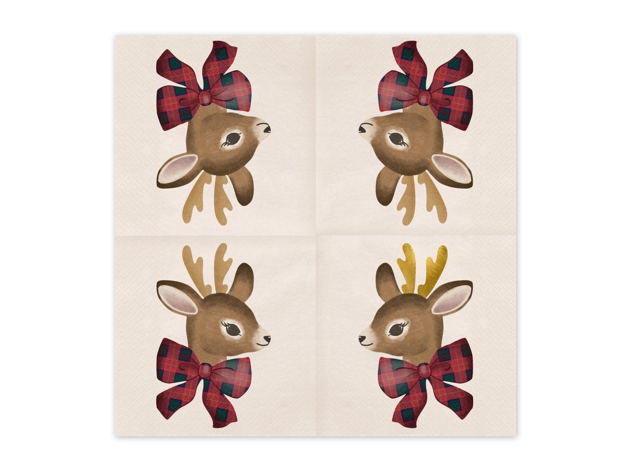 Коледни салфетки Еленче 33x33 см (12 бр./оп.) – празнични салфетки за Коледа и зимни тържества, Emotions Factory