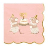Pink 1st Birthday Mouse Party Napkins (12 pc/pack)