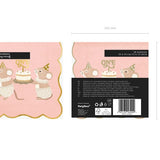 Pink 1st Birthday Mouse Party Napkins (12 pc/pack)