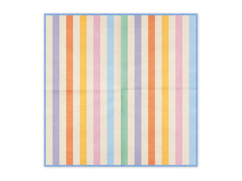 Party Napkins, Multicolored Stripes (20 pc/pack)