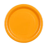 Solid Color Party Plates - orange, 23cm (6pcs/pack)
