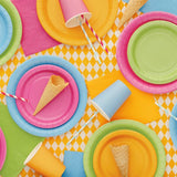 Solid Color Party Plates - orange, 23cm (6pcs/pack)