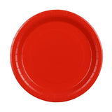 Solid color party plates - red, 23cm (6pcs/pack)
