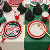 Solid color party plates - red, 23cm (6pcs/pack)