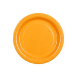Solid Color Party Plates - orange, 18cm (6pcs/pack)