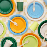 Solid Color Party Plates - orange, 18cm (6pcs/pack)