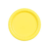 Solid color party plates, yellow 18cm (6pcs/pack)