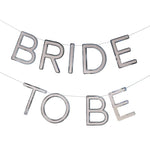 Надпис за Моминско Парти "Bride To Be" в сребърен цвят, Emotions Factory