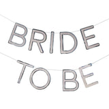 Надпис за Моминско Парти "Bride To Be" в сребърен цвят, Emotions Factory