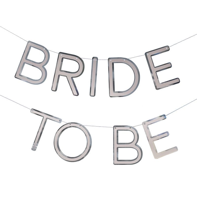 Надпис за Моминско Парти "Bride To Be" в сребърен цвят, Emotions Factory