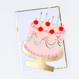 3D Greeting Card with Cherries for a Birthday