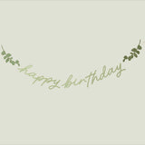 Банер Happy Birthday в цвят салвия за рожден ден – 2 м