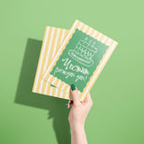 Kraft card "Happy Birthday!", yellow