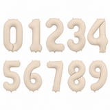 Foil balloons number 86cm, matte beige
