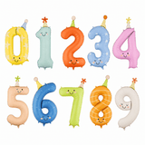 Foil balloons number 86cm, multi-colored