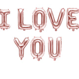 Фолио балони надпис I LOVE YOU, розово злато