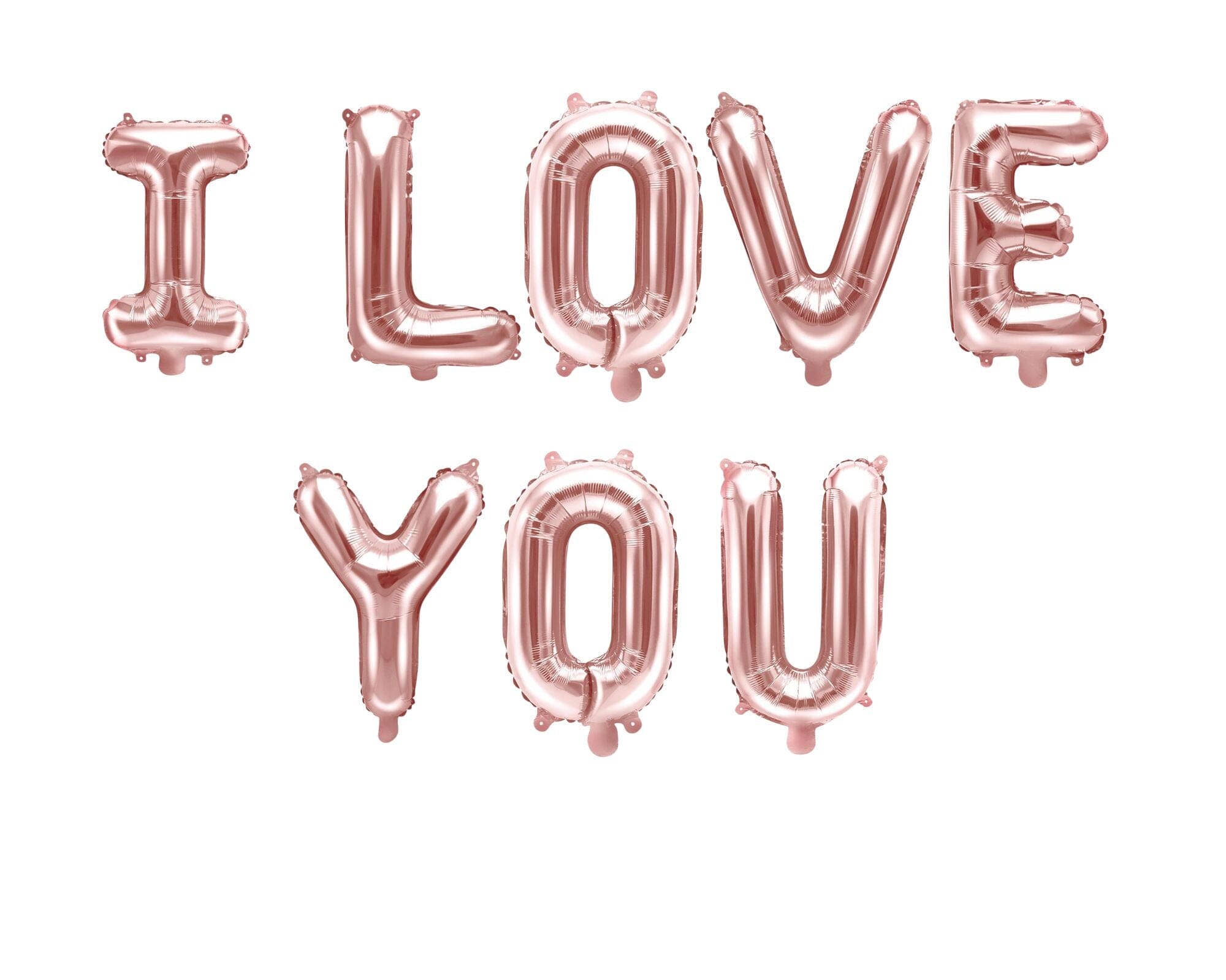Фолио балони надпис I LOVE YOU, розово злато