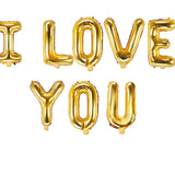 Фолио балони надпис I LOVE YOU, злато
