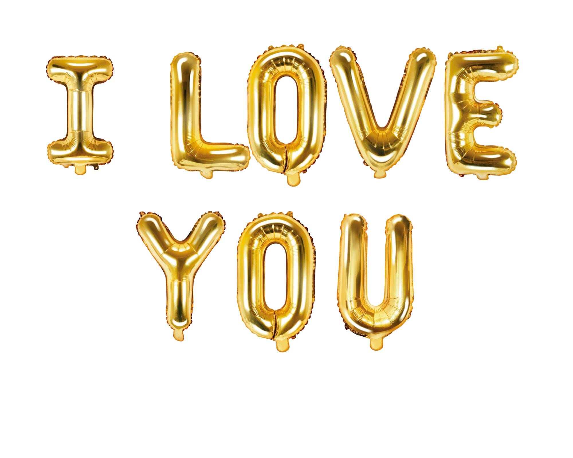 Фолио балони надпис I LOVE YOU, злато