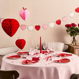 Party Plates Heart, Pastel Red (8pcs/pack)