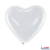 Украса с Балони Сърца за Деня на Влюбените Св. Валентин - Балони Сърце, Бели 25см