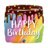 Многоцветен Фолиев Балон за Рожден Ден "Rainbow Cake"